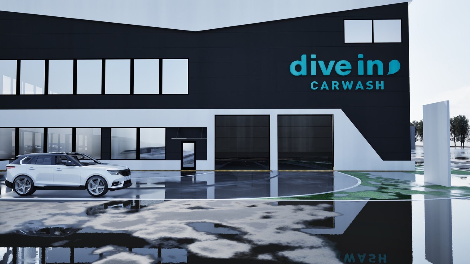 Dive In innkjørsel Galleribilde