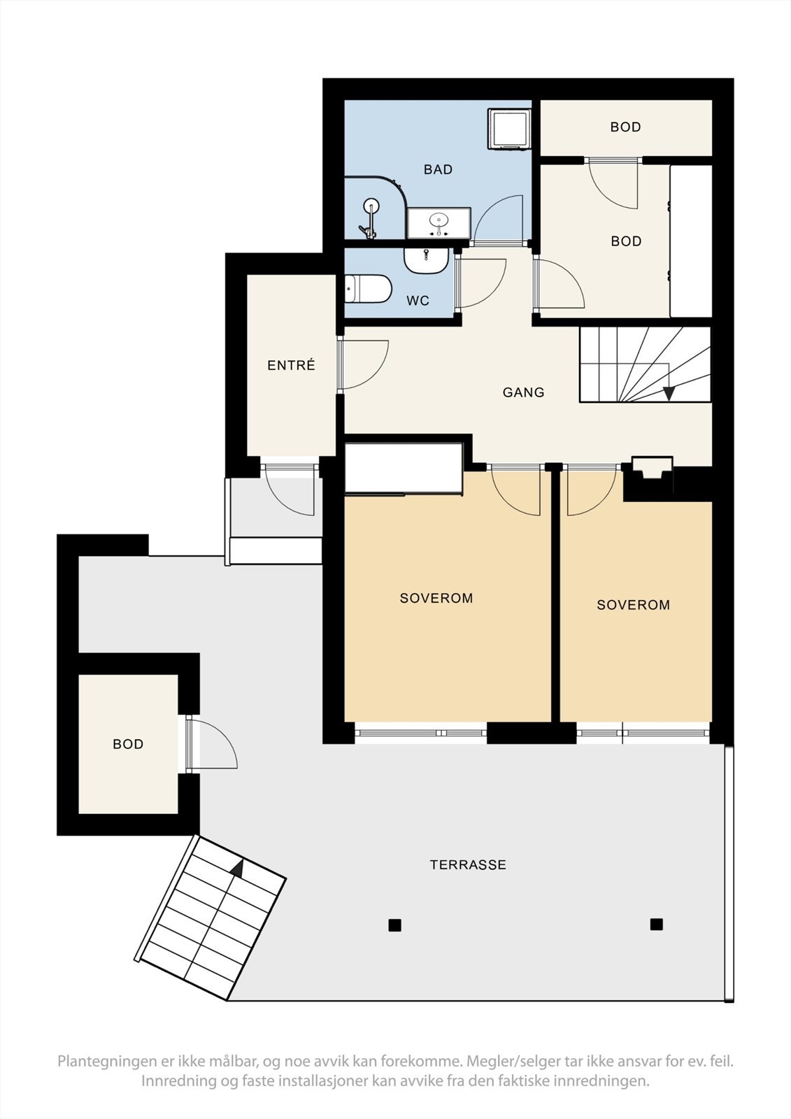 Plantegning underetasje. Galleribilde