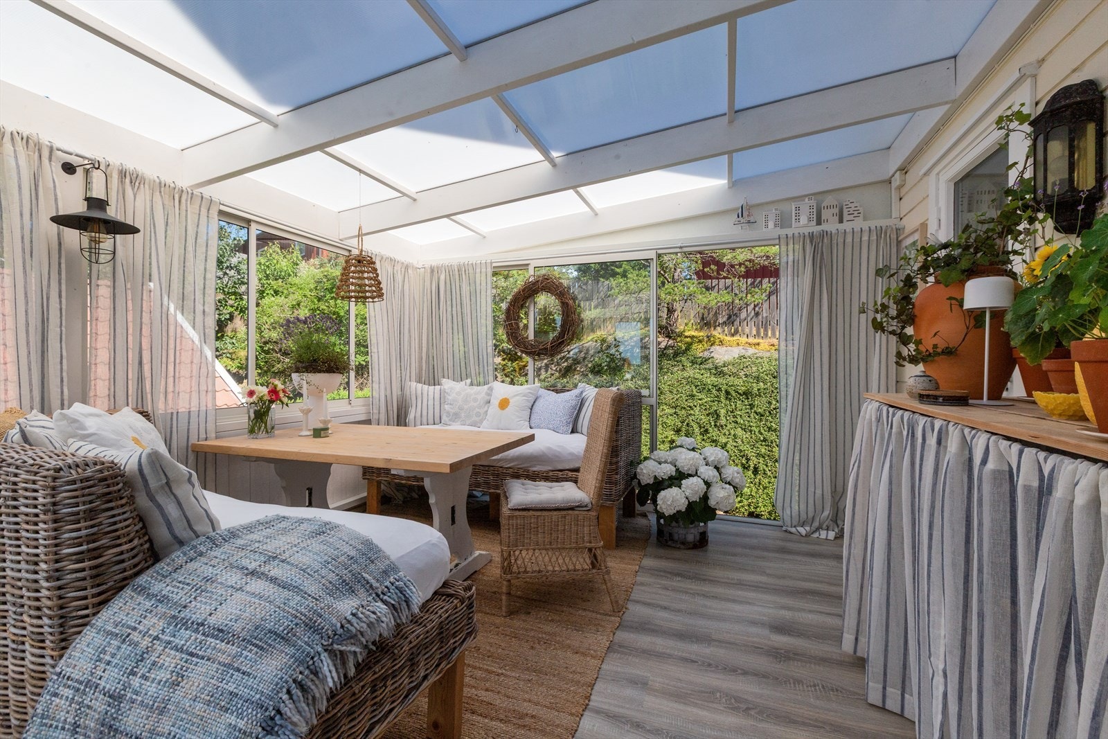 Her kan man nyte uteplassen uavhengig av værforhold. Galleribilde