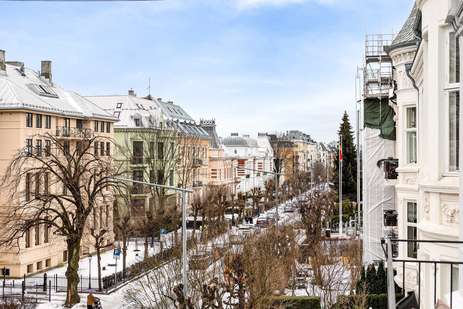 Her har du en flott utsikt over vakre bygårder. Galleribilde