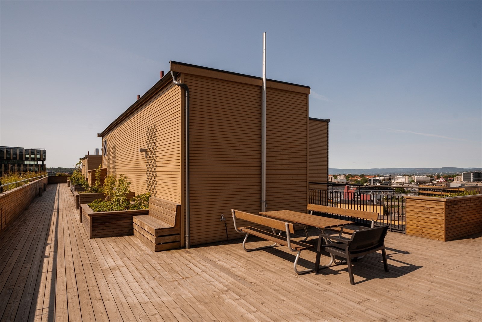 På takterrassen er det herlig utsikt og gode solforhold hele dagen. Galleribilde