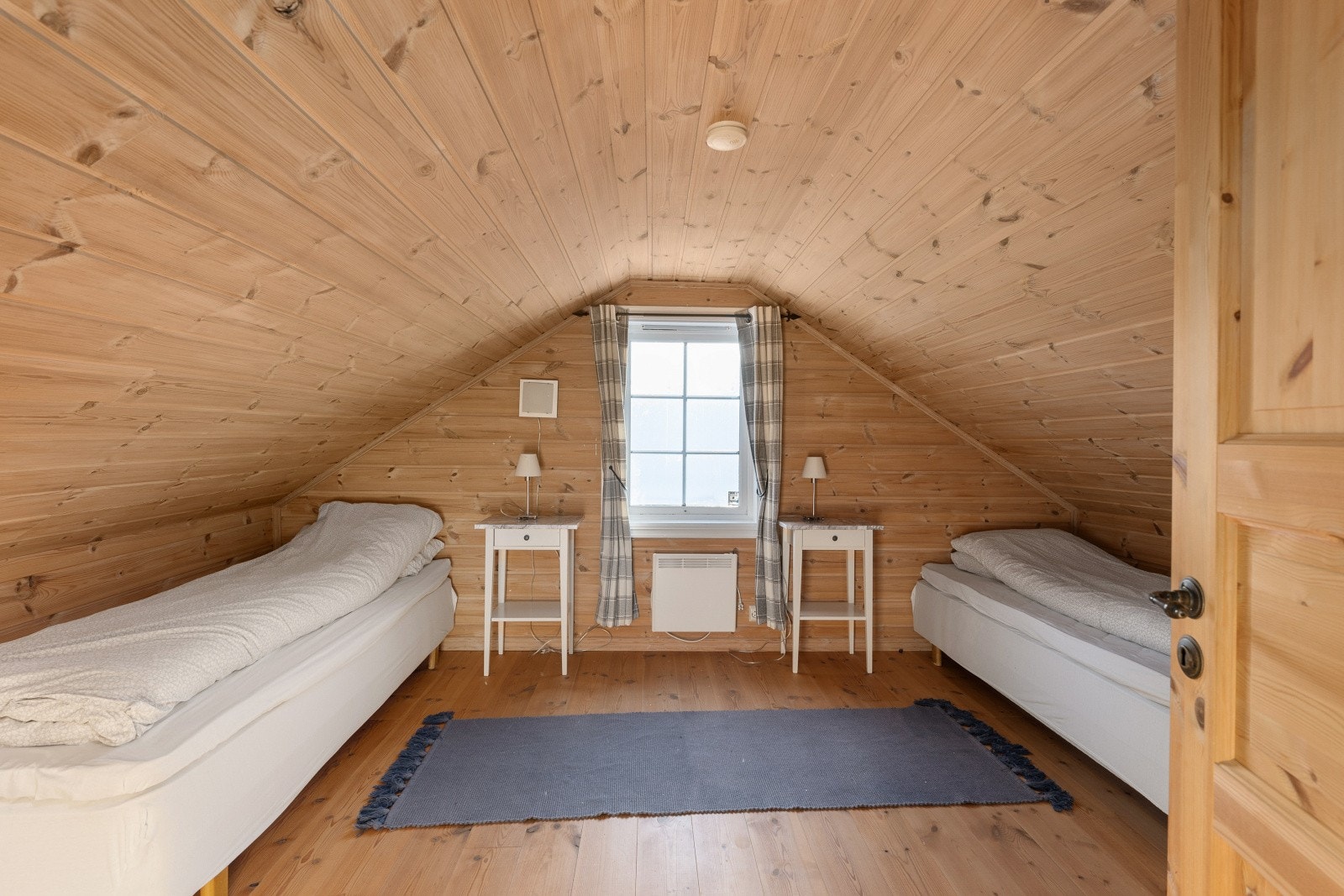 I tillegg til TV-stuen er det innredet ett rom i hver ende med ekstra sengeplasser. Galleribilde