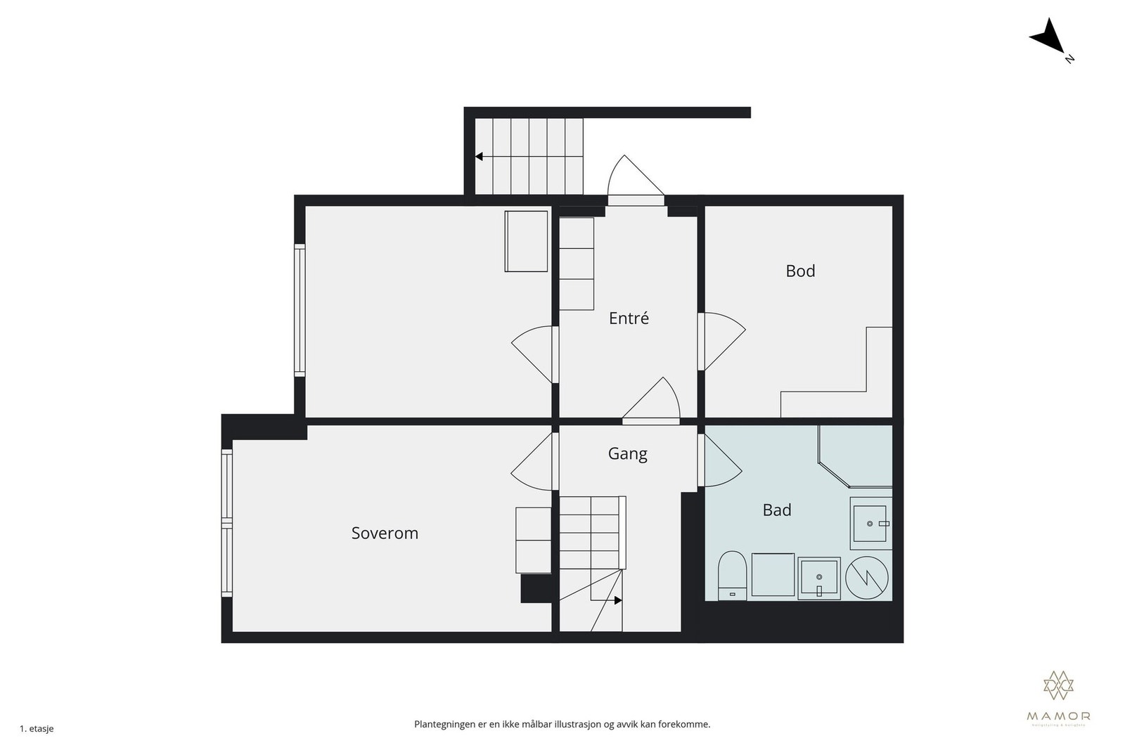 Plantegning - Underetasje Galleribilde
