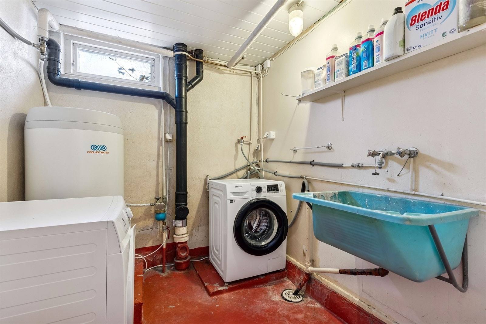 Vaskerom i kjelleretasje. Galleribilde