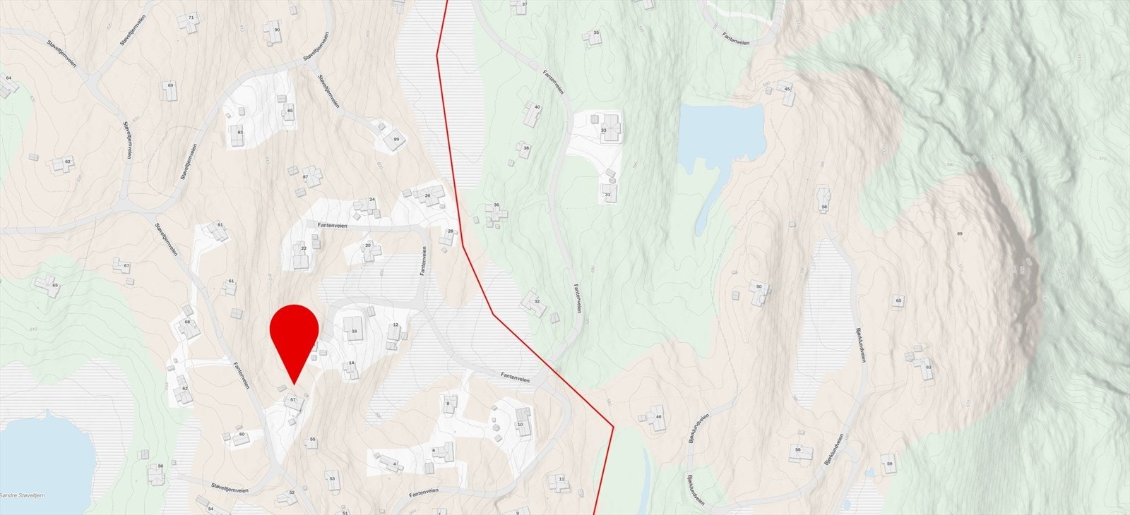 Utsnitt av løypekart fra sporet.no Galleribilde