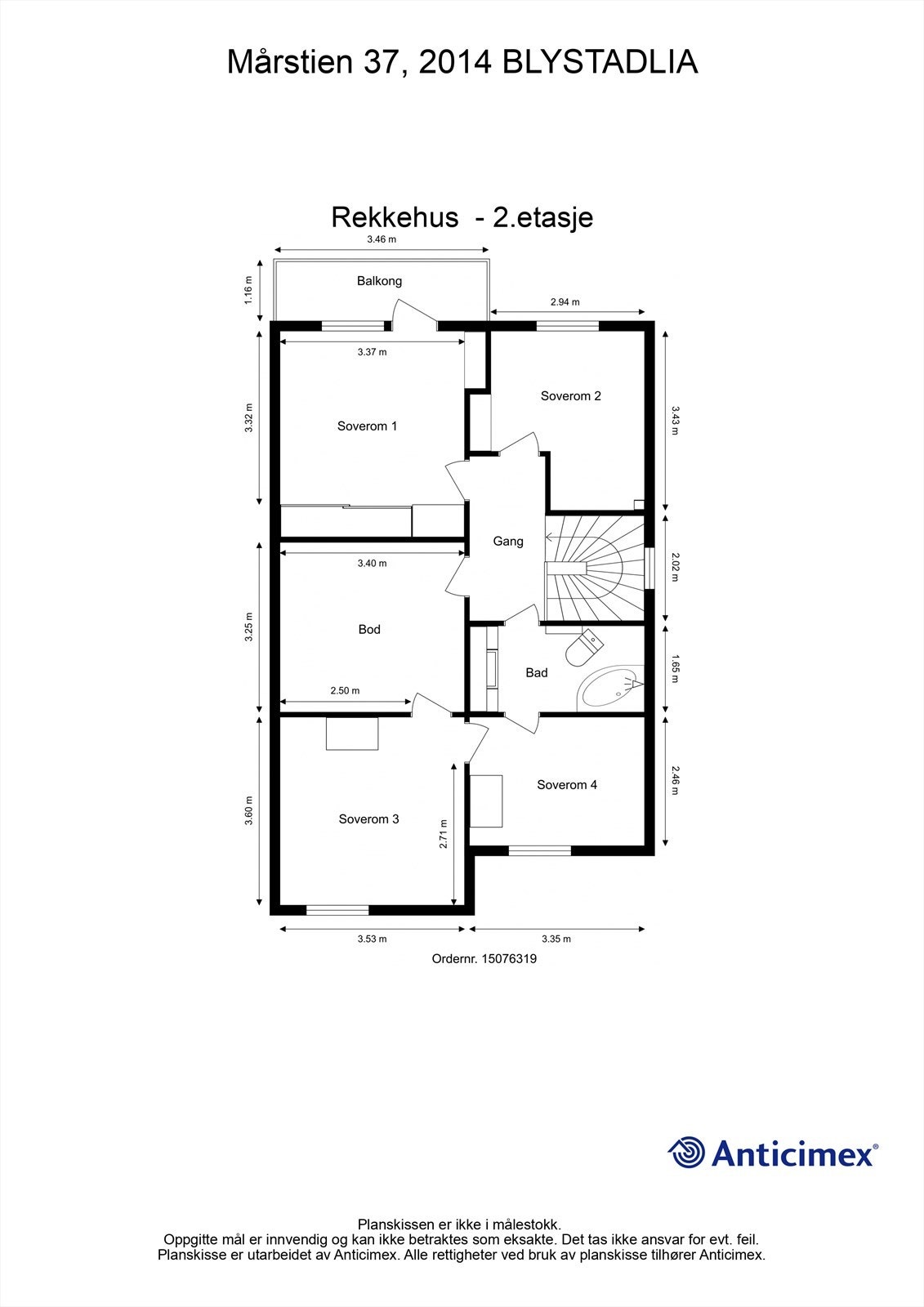 Plantegning - 2.etasje Galleribilde