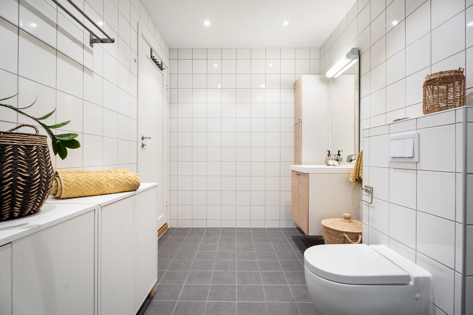 Balansert ventilasjon sørger for godt inneklima i våtrommet. Galleribilde