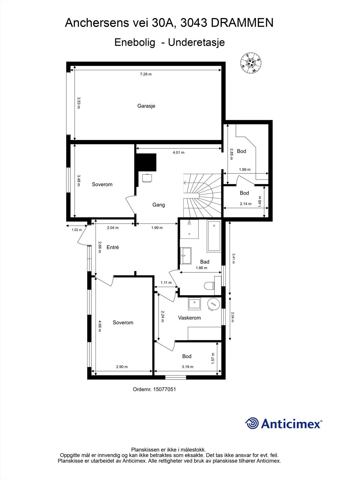 Plantegning for underetasjen. Galleribilde
