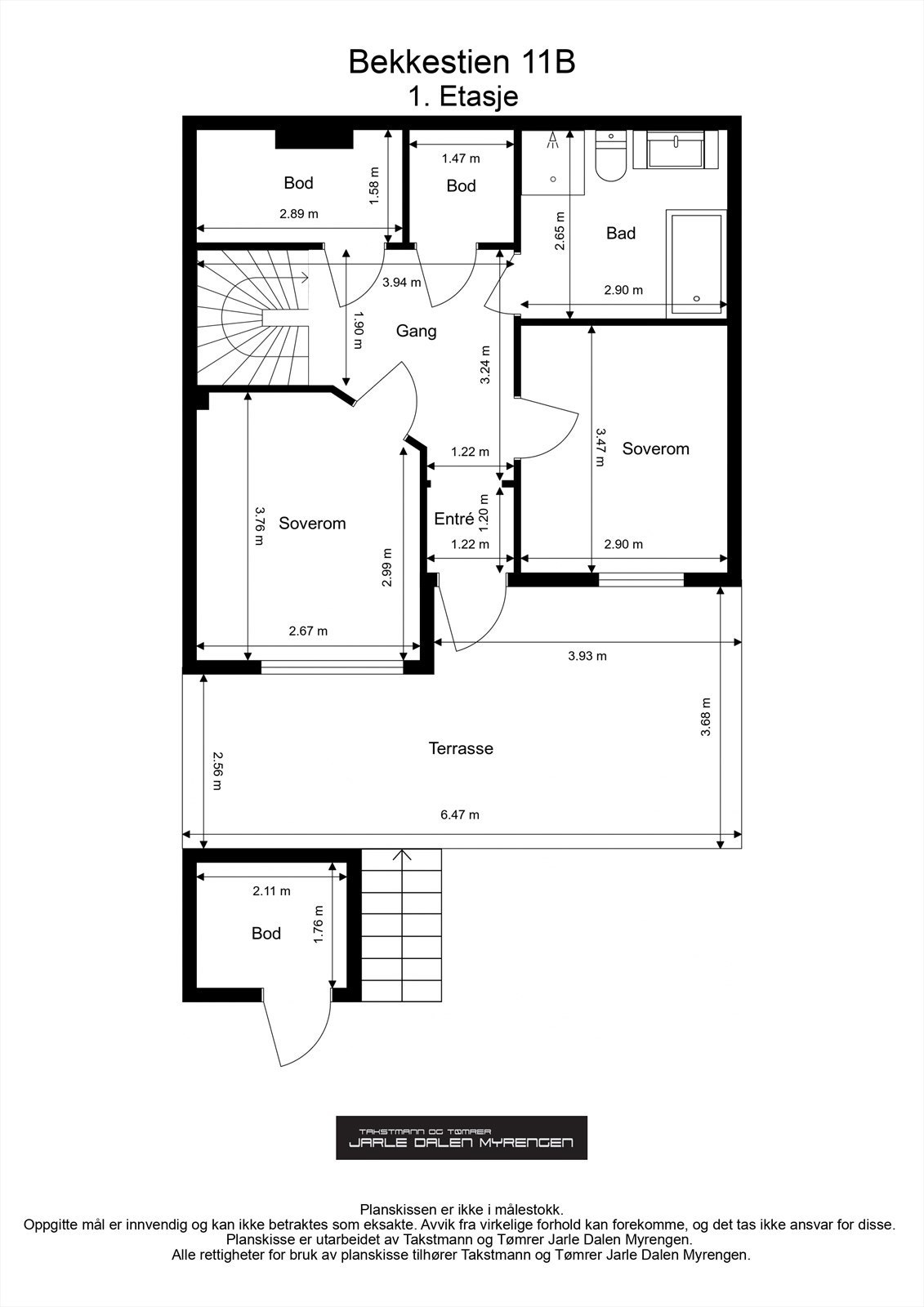 Plantegning 1. etg Galleribilde