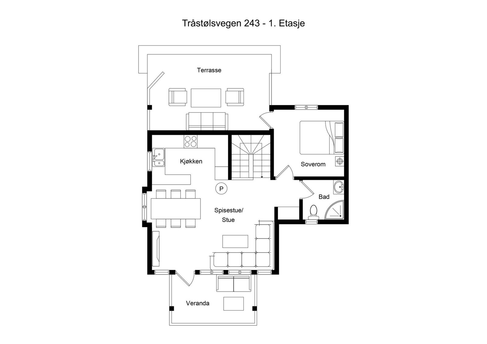 Planskisse hovedplan Galleribilde