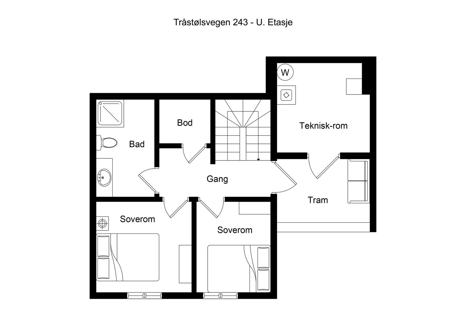 Planskisse underetasjen Galleribilde