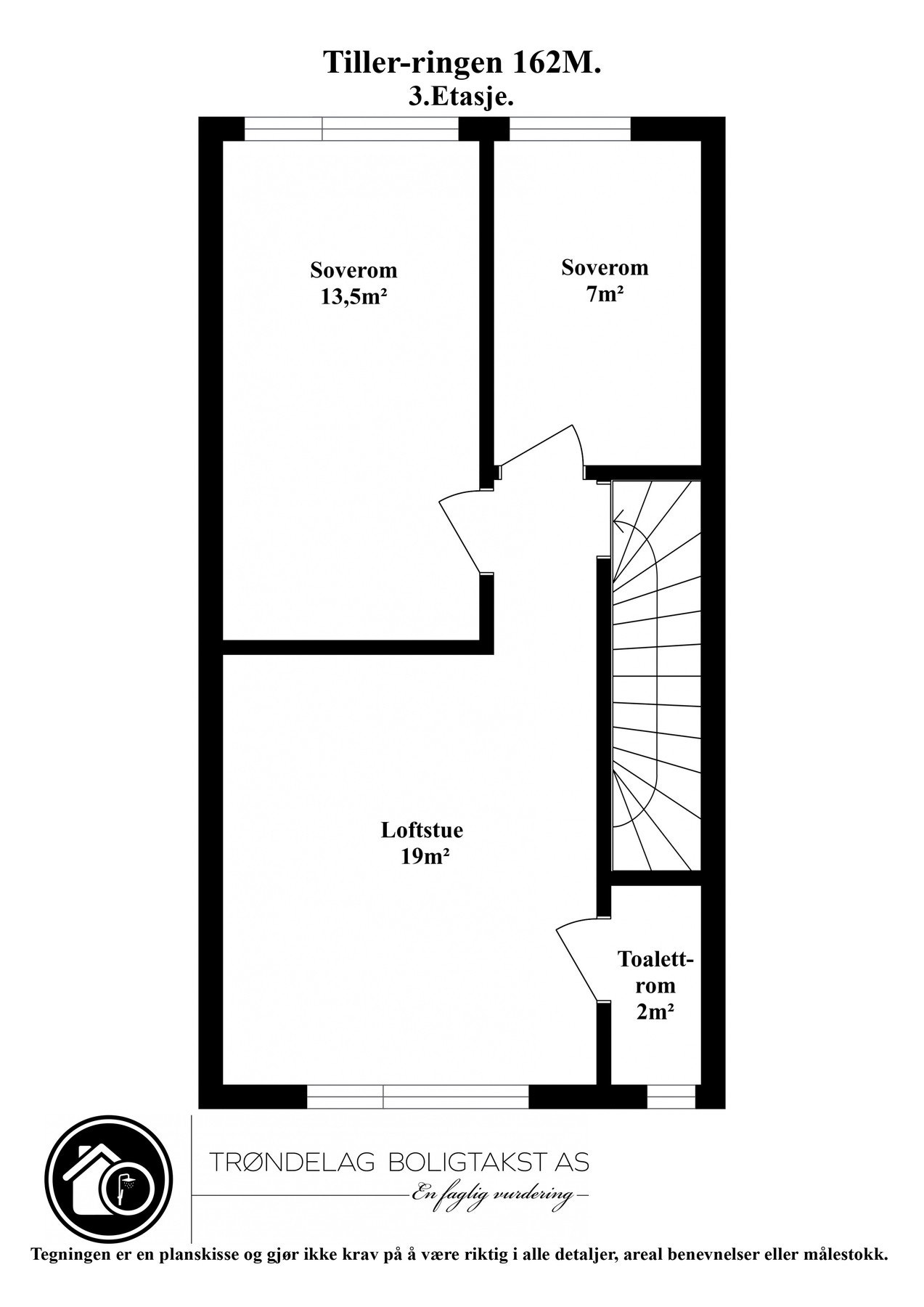 Planskisse for 3. etasje. Galleribilde