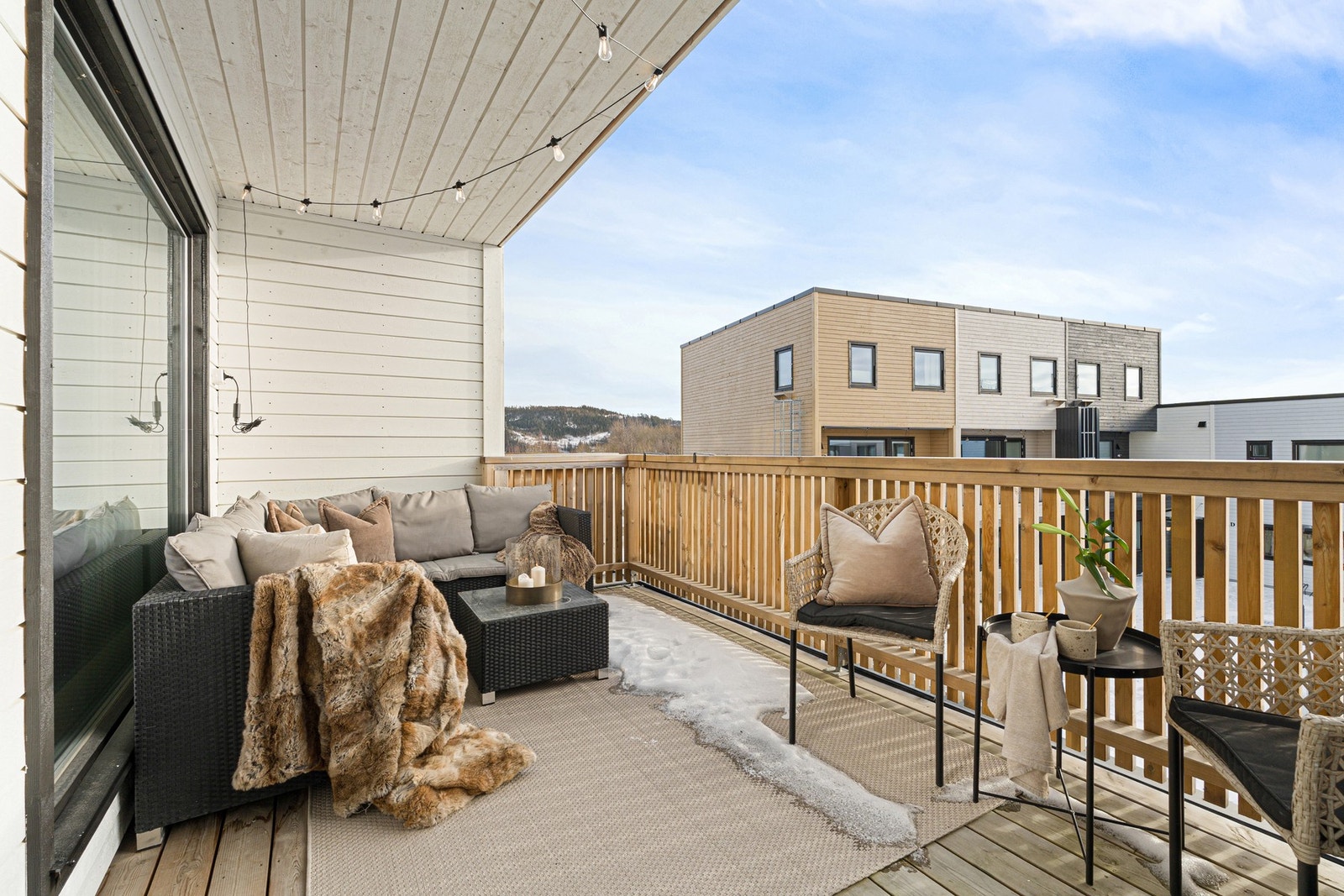 Balkongen er på hele 11 m². Galleribilde