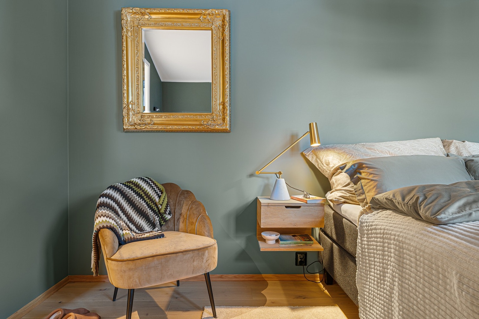 Soverommene er malt i behagelige farger. Galleribilde