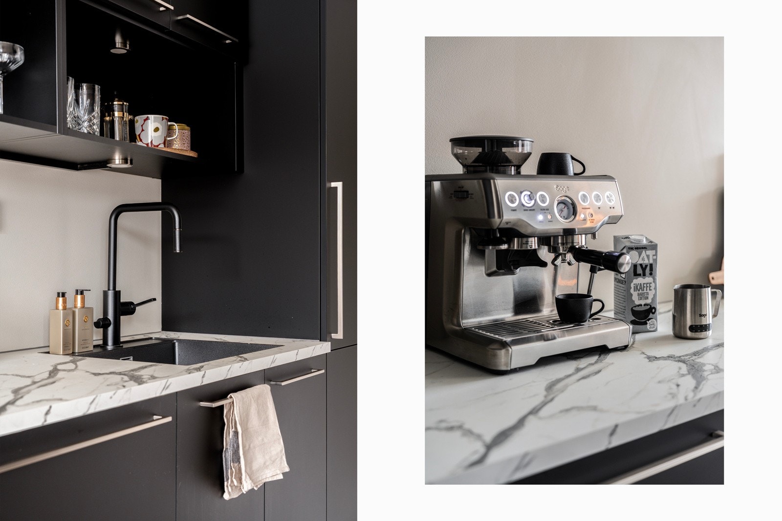 Alt man trenger av integrerte hvitevarer som stekeovn, platetopp, oppvaskmaskin, samt kjøl/frys. Underlimt vask og uttrekkbar kran er noen av oppgraderingene som er gjort.