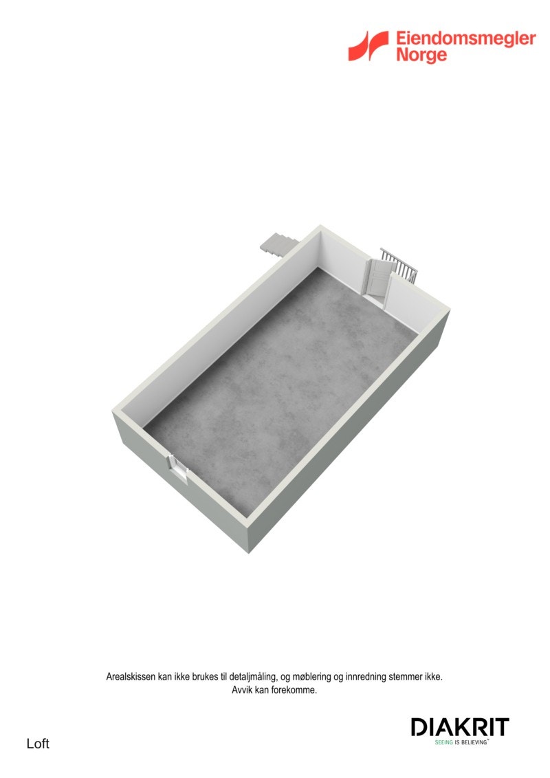 3D planskisse av garasjeloftet. Galleribilde