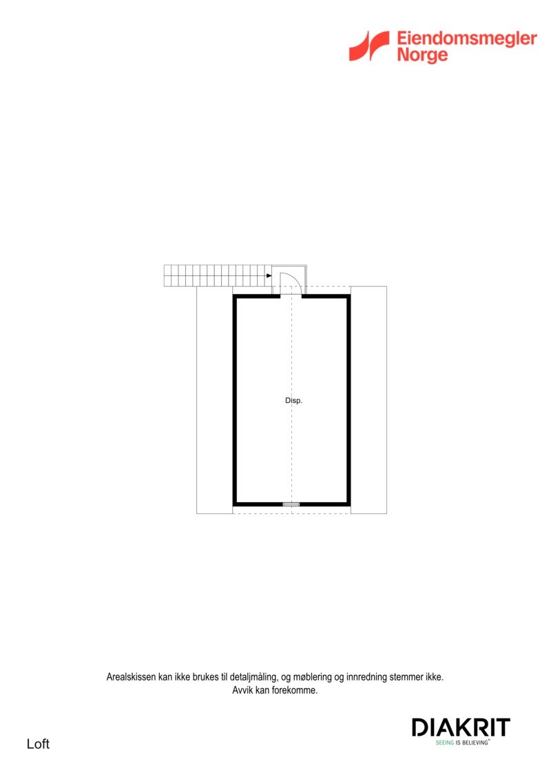 2D planskisse av garasjeloftet. Galleribilde