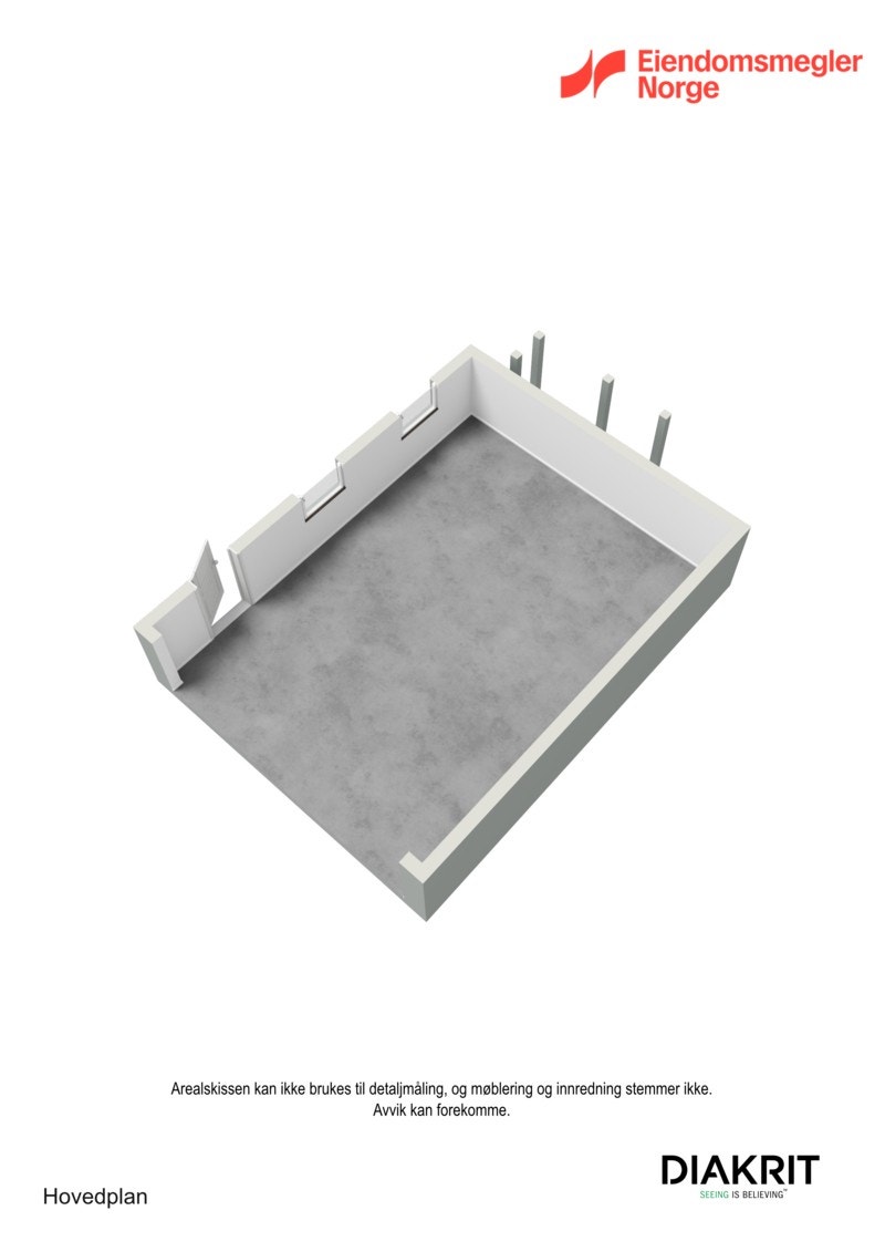 3D planskisse av garasjen. Galleribilde