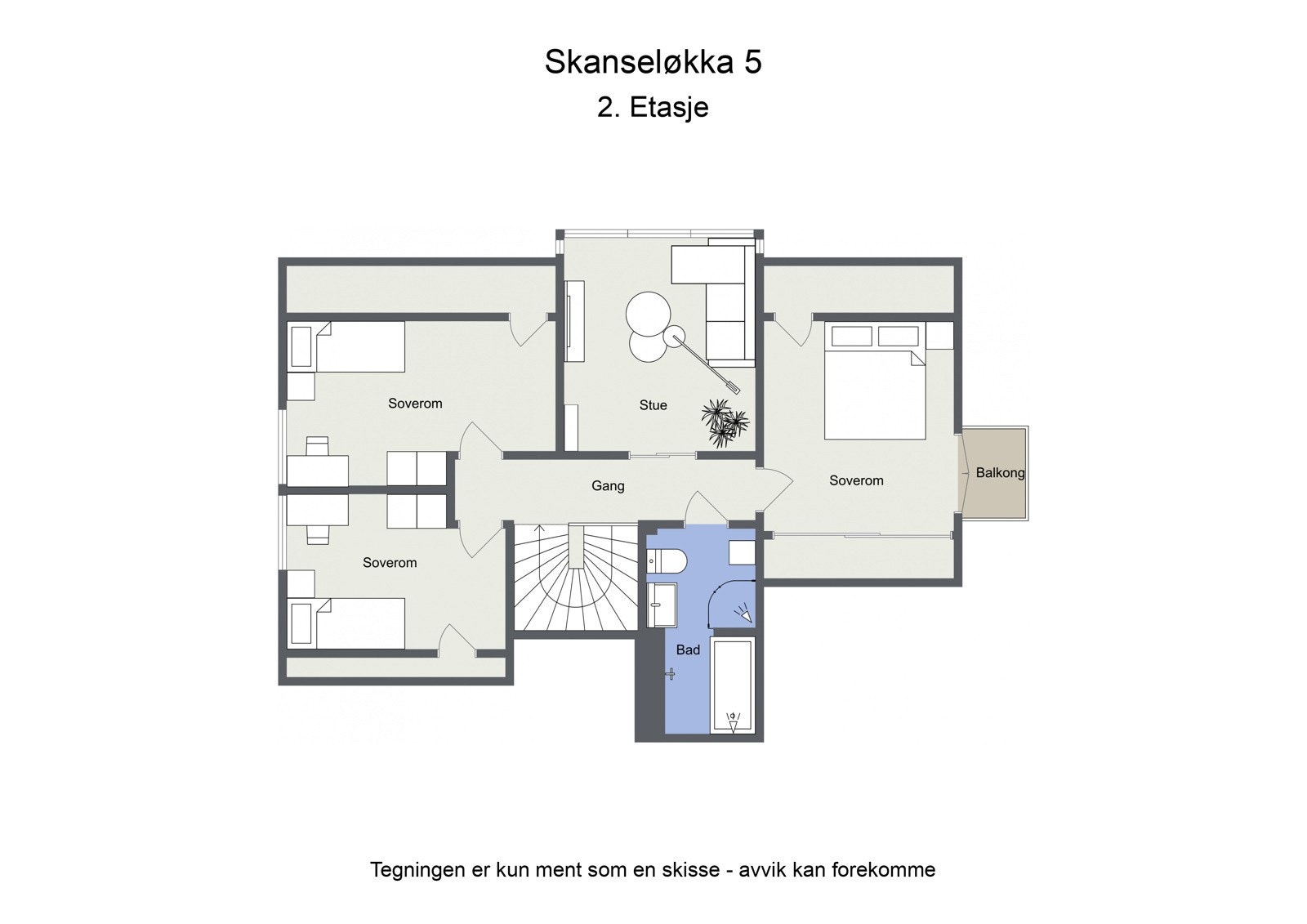 Planskisse 2. Etasje Galleribilde