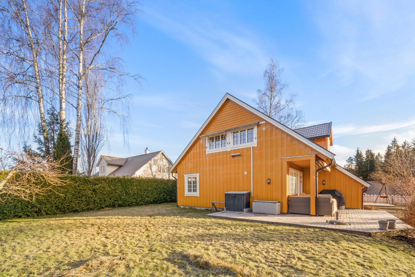 Flat og fin hage til glede for de yngste i familien Galleribilde