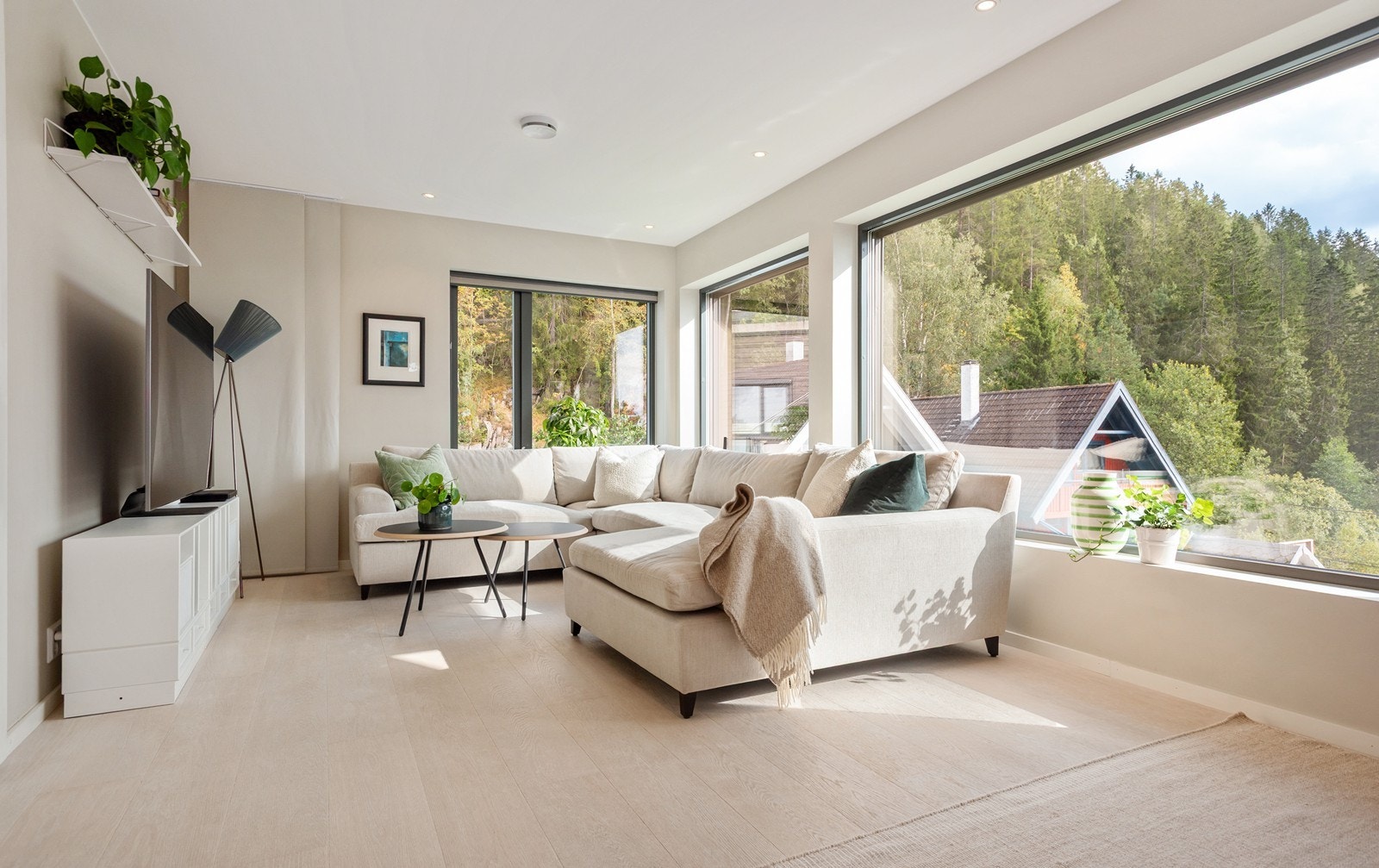 Særdeles lysvennlig og trivelig stue/spisestue Galleribilde