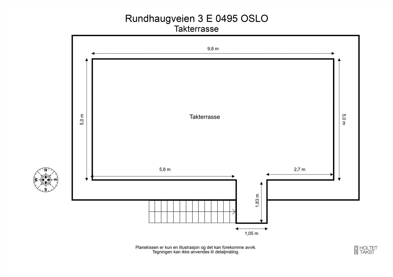 Planskisse plan 3 - takterrasse Galleribilde