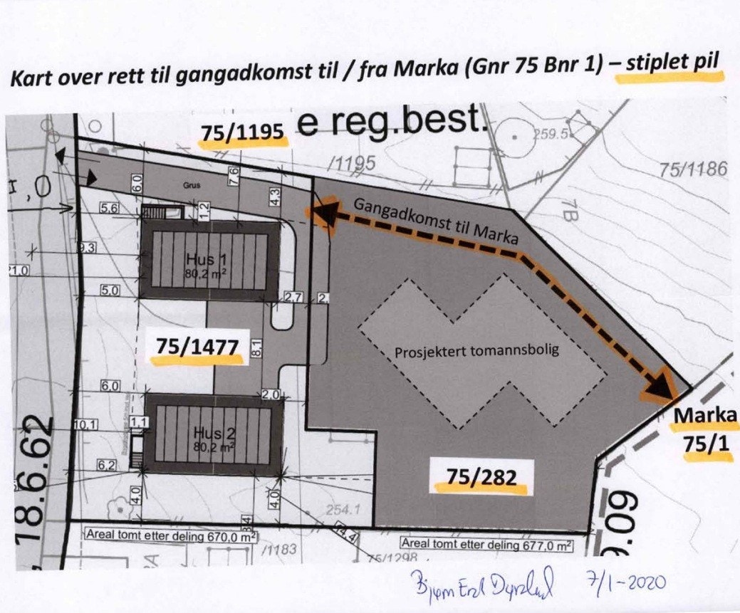Kart som viser R3E sin rett til gangadkomst direkte inn i marka over naboeiendommen.jpg Galleribilde