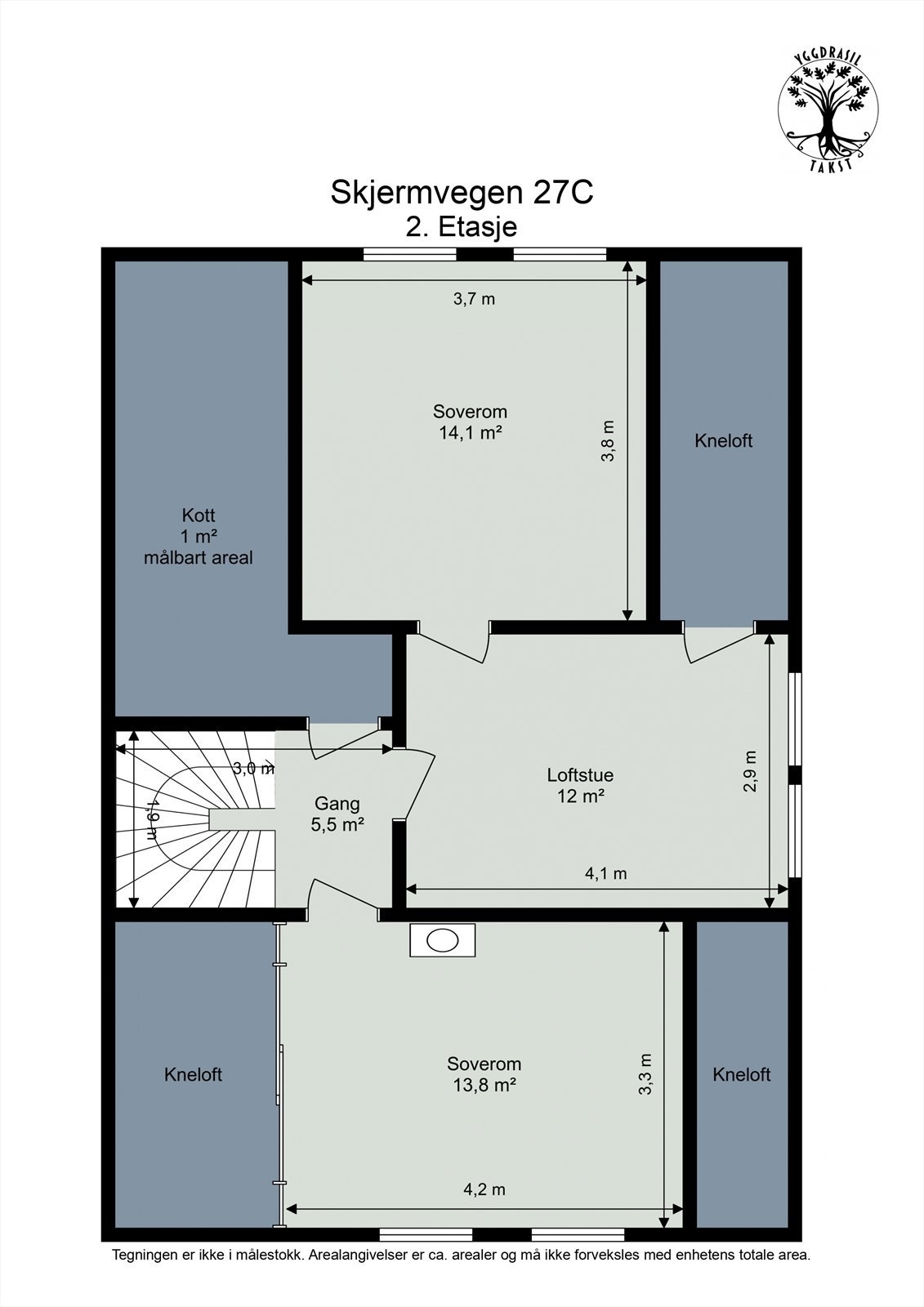 Plantegning 2. etasje Galleribilde