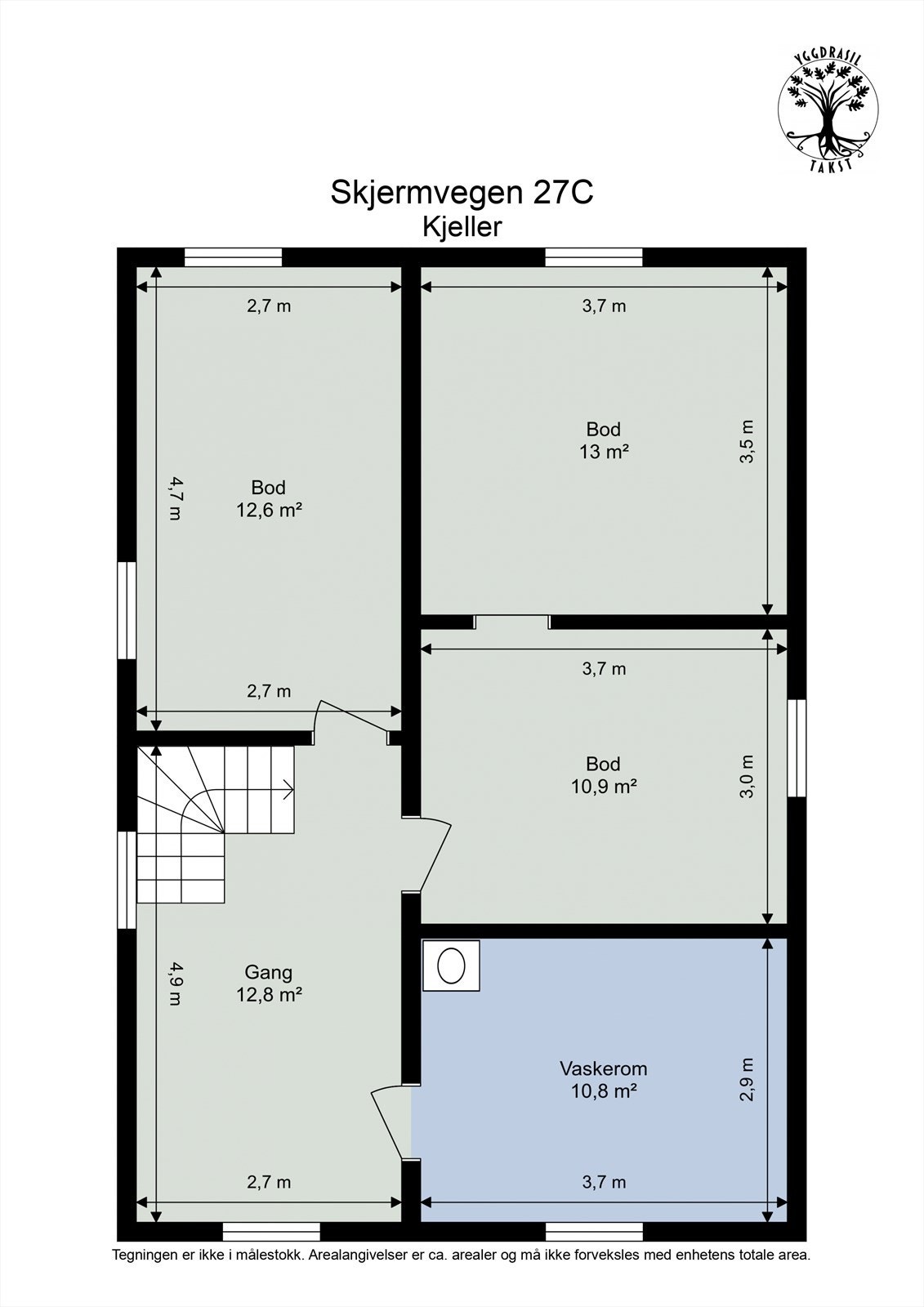 Plantegning kjeller Galleribilde