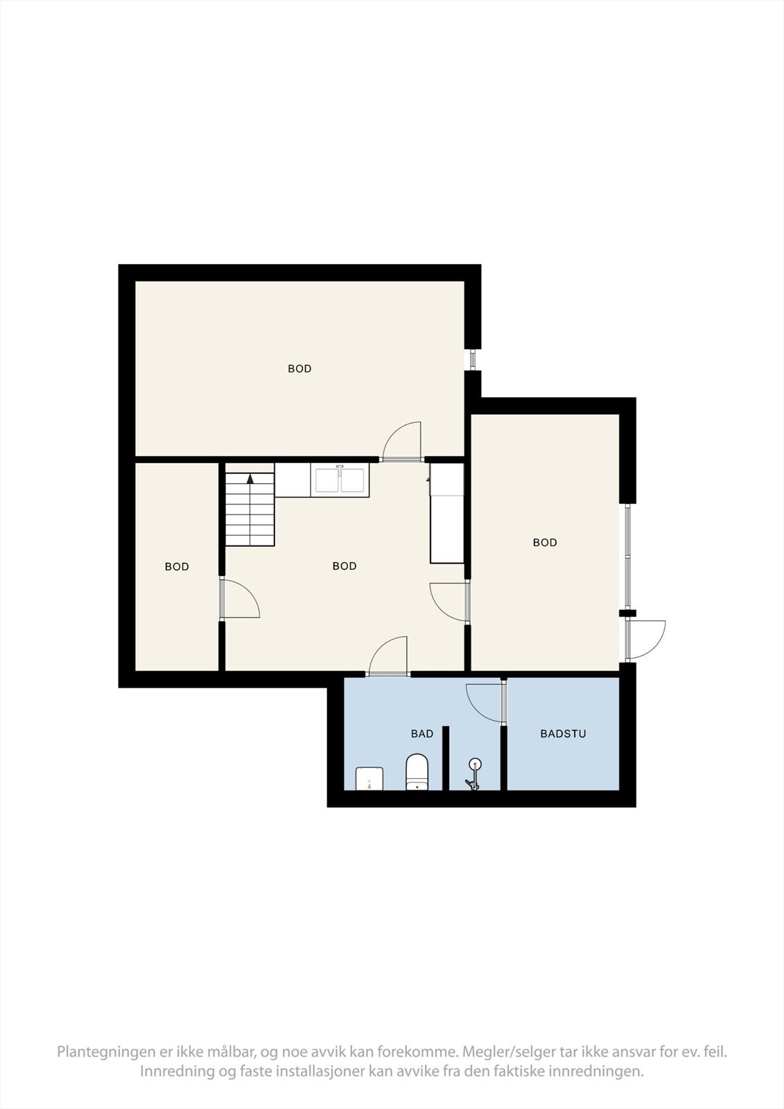 Plantegning underetasje Galleribilde