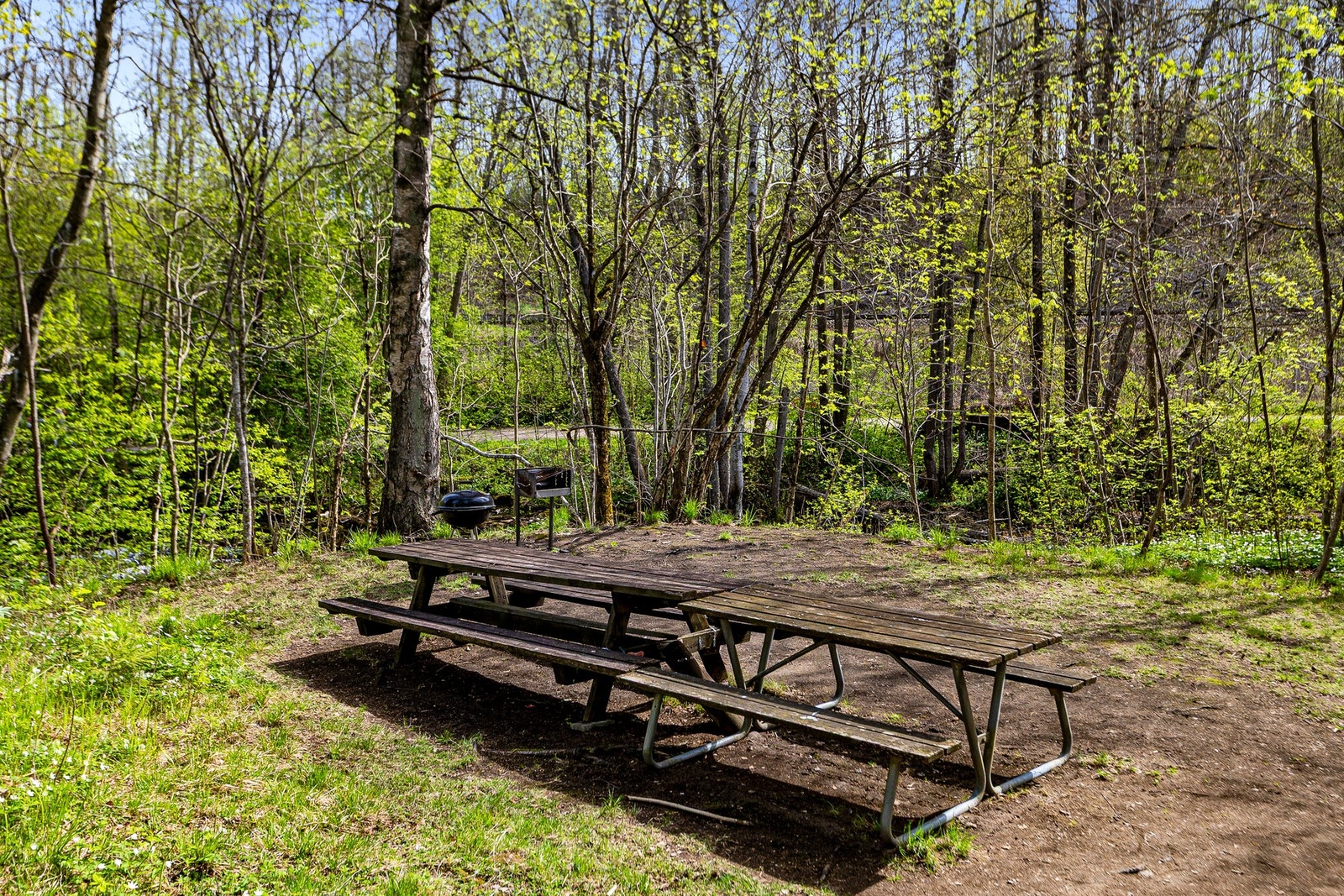 Borettslaget har grillplass nede ved Akerselva. Galleribilde