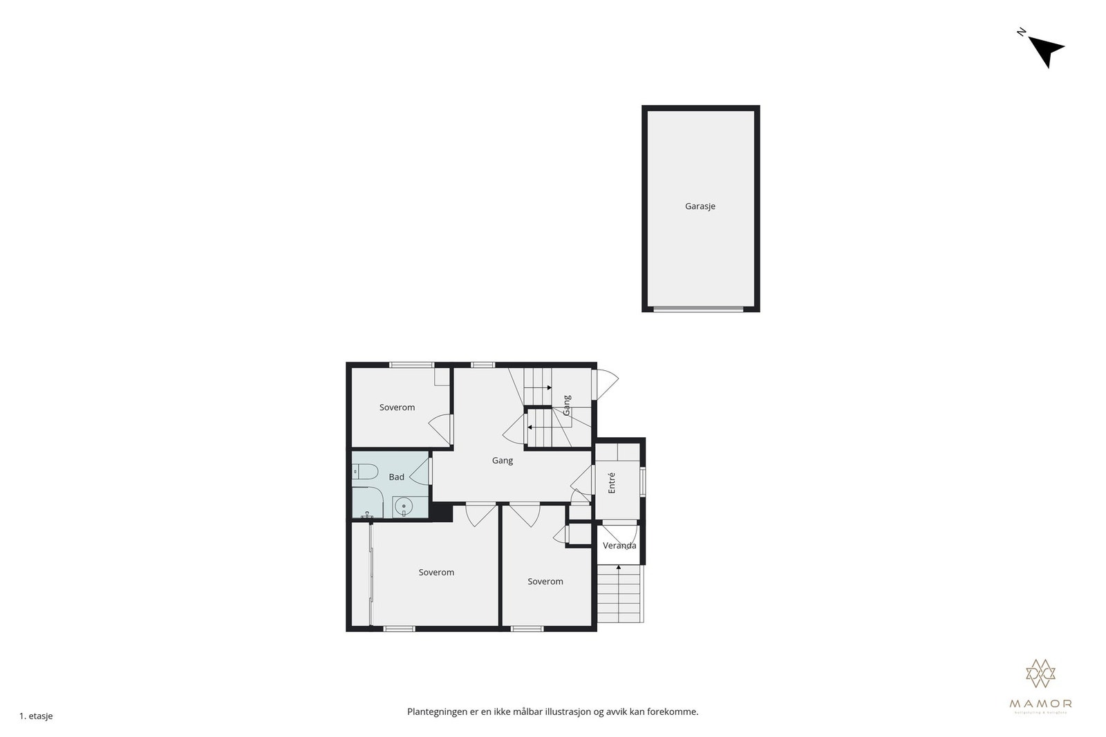 Plantegning - 1.etasje Galleribilde