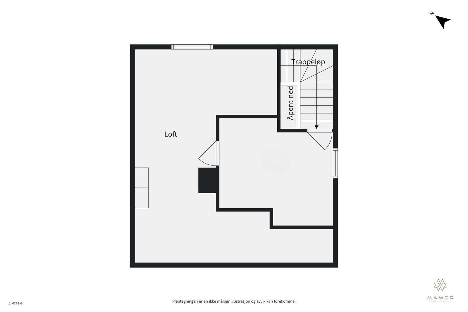 Plantegning - Loft Galleribilde