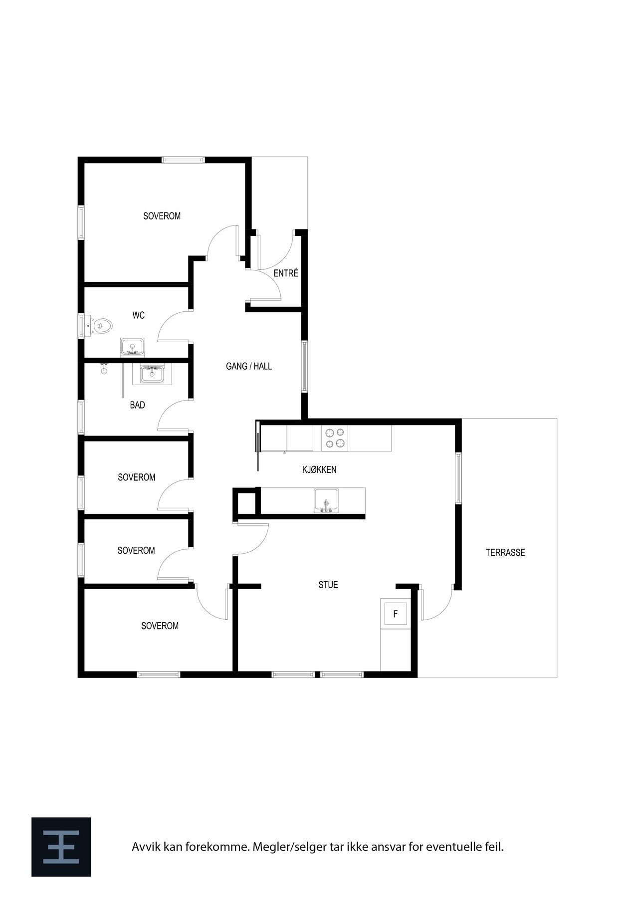 Plantegning - 1. etasje. Galleribilde