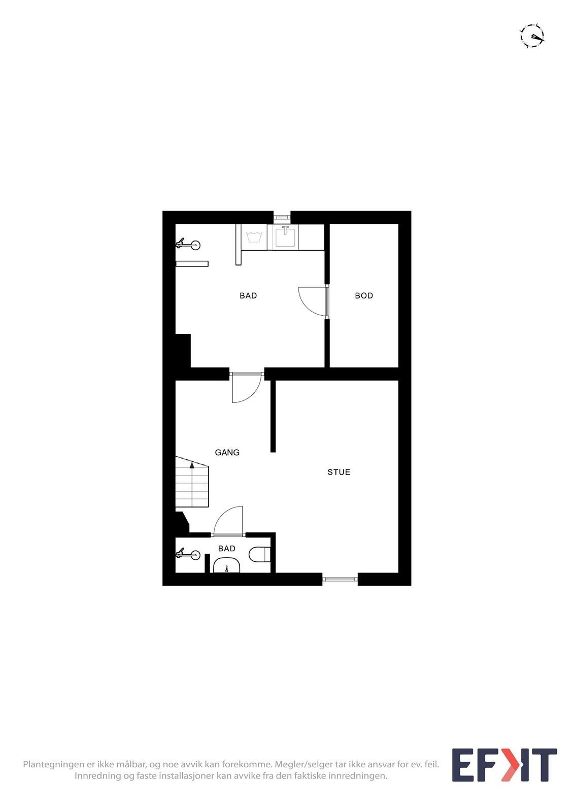 Plantegning underetasje. Galleribilde