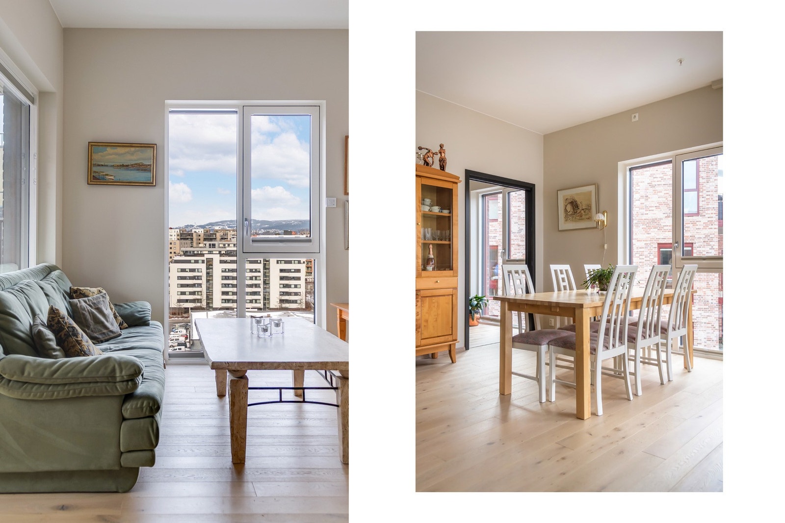 Store vindusflater gir rikelig med naturlig lys Galleribilde