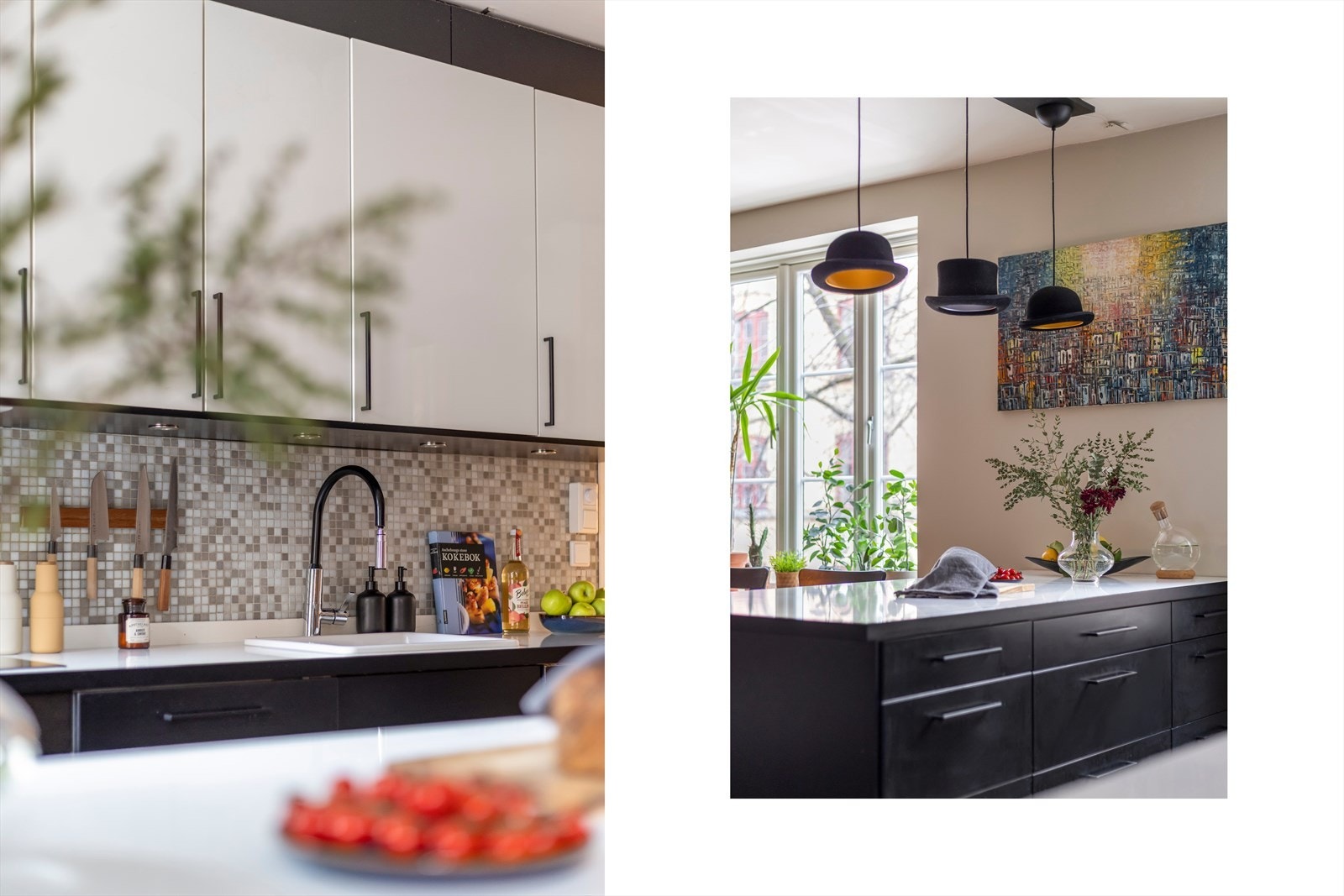 Praktisk kjøkkenøy gir rikelig med arbeidsflater og oppbevaringsplass Galleribilde