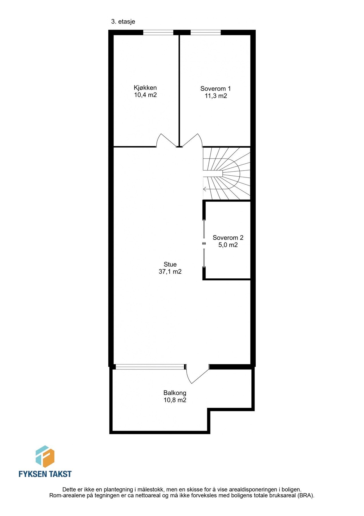 Planskisse 3.etasje Galleribilde