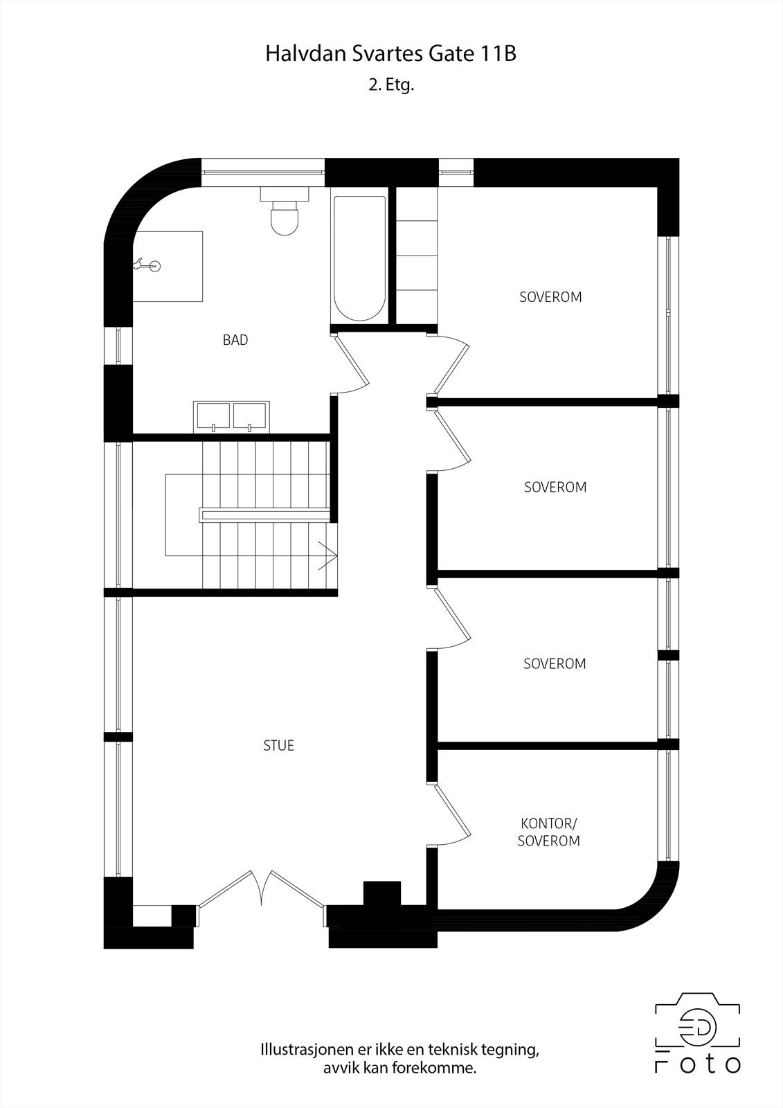 Plantegning 2. etasje Galleribilde