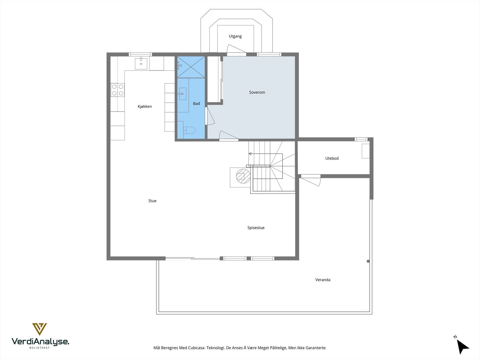 Planløsning over dagens bruk av 2. etg. Galleribilde