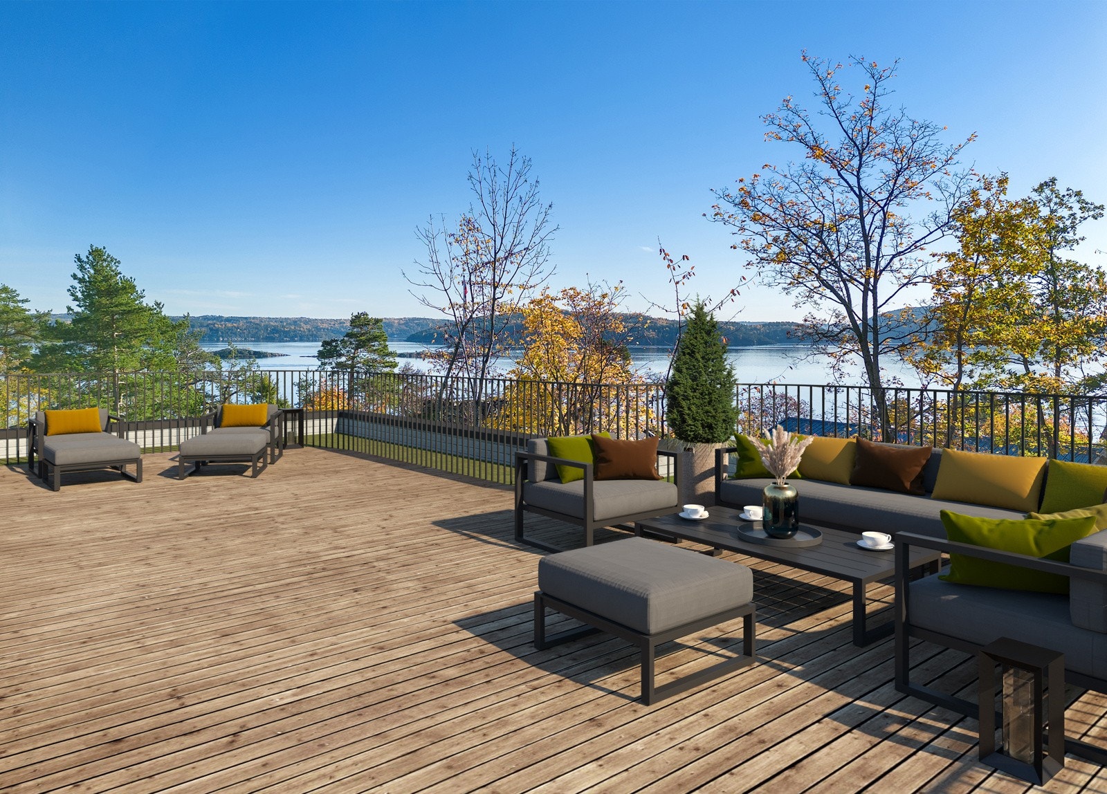 Takterrasse på tomannsbolig Galleribilde