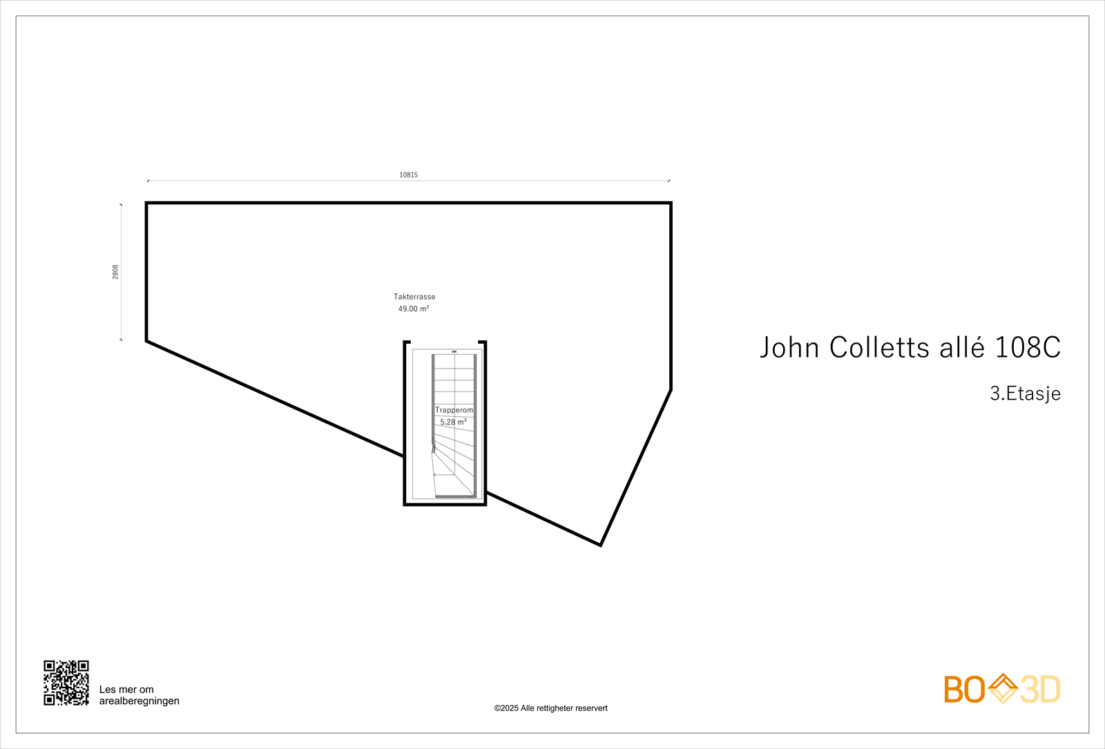 Plantegning takterrasse Galleribilde