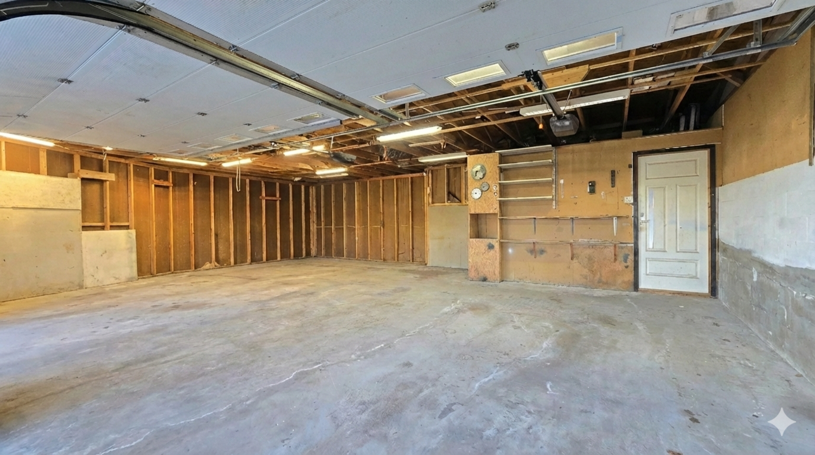 Garasjens størrelse (illustrasjon for å få frem garasjens størrelse). Galleribilde