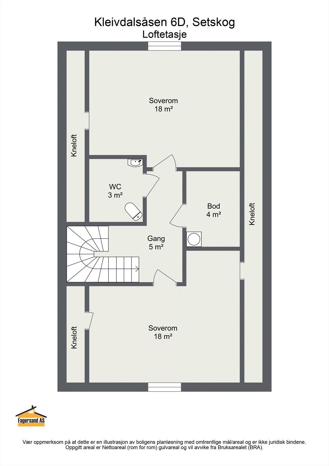 Planskisse loftetasje. Galleribilde
