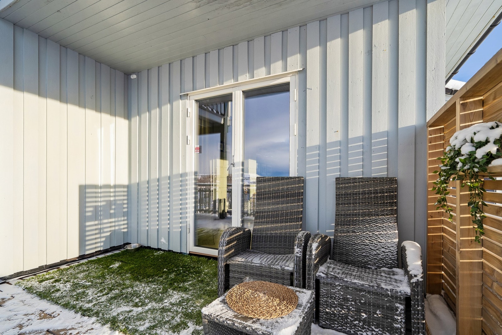 Terrassen gjør det mulig å møblere i ulike soner. Galleribilde