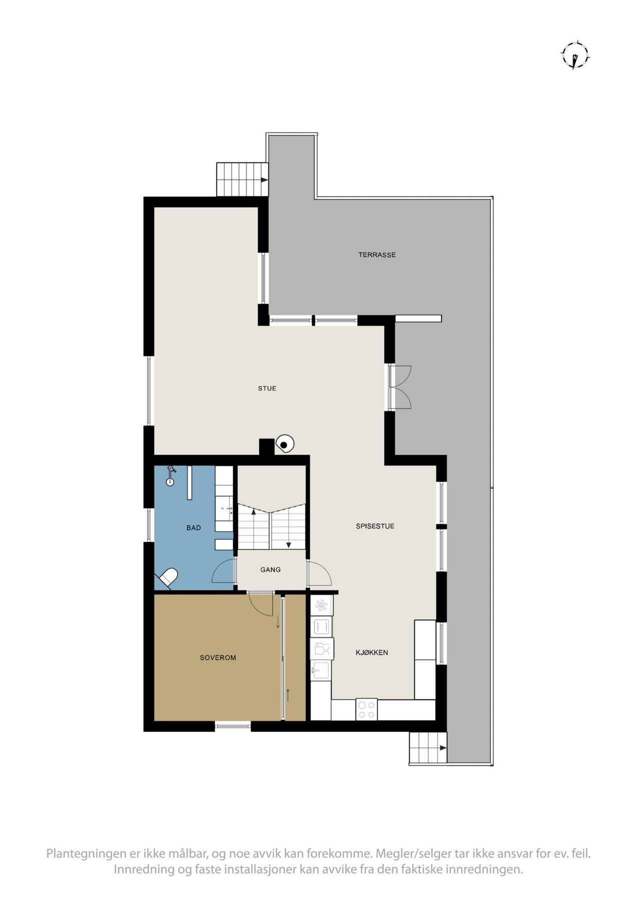 Planskisse - Hovedetasje. Galleribilde