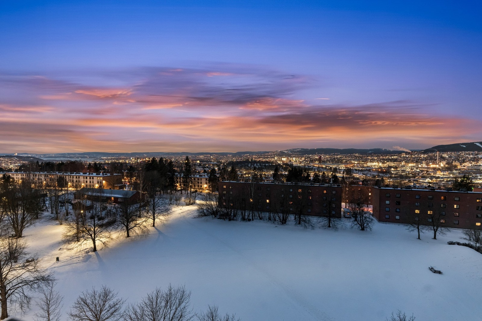 En utsikt som virkelig kommer til sin rett på kveldstid. Galleribilde