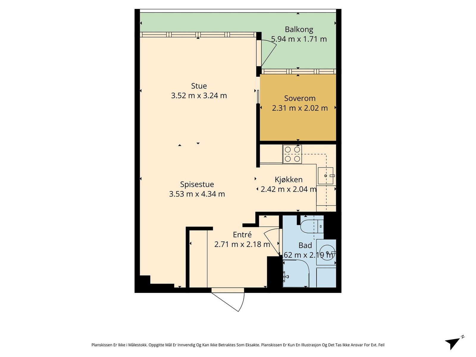 Boligens plantegning. Galleribilde