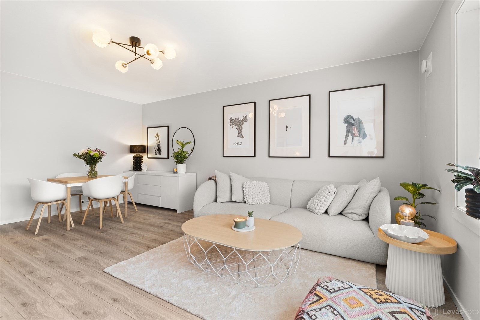 Moderne og lune fargevalg gir en god atmosfære. Galleribilde