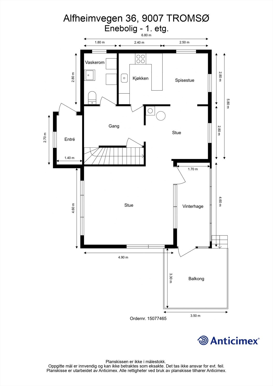 Plantegning-1. etg. Galleribilde